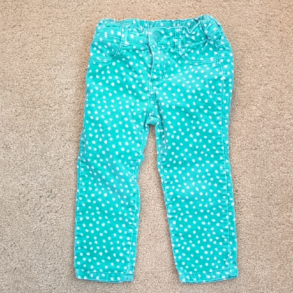 Gymboree Teal Polka Dot Corduroy Pants for Kids
